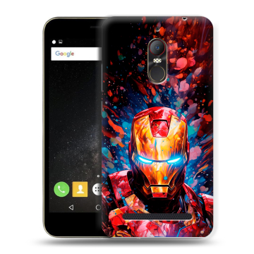 Силиконовый чехол на ZTE Nubia N1 Lite с принтом Железный человек Ironman
