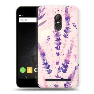 Силиконовый чехол на ZTE Nubia N1 Lite с принтом цветы лаванда