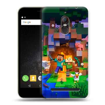 Силиконовый чехол на ZTE Nubia N1 Lite с принтом Майнкрафт Minecraft Силиконовый чехол на ZTE Nubia N1 Lite с принтом Майнкрафт Minecraft