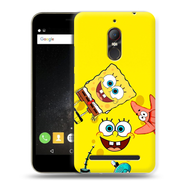Силиконовый чехол на ZTE Nubia N1 Lite с принтом Спанч боб Спанчбоб
