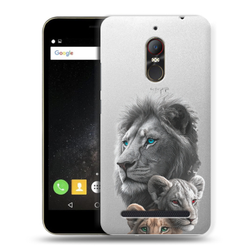 Силиконовый чехол на ZTE Nubia N1 Lite с принтом Львы