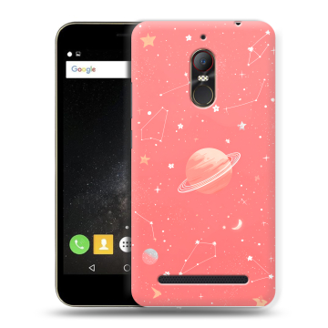 Силиконовый чехол на ZTE Nubia N1 Lite с принтом Розовый космос