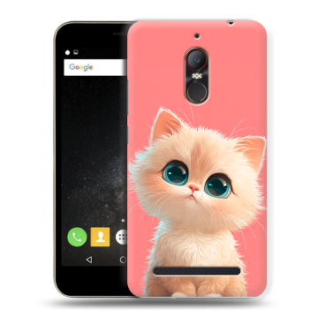 Силиконовый чехол на ZTE Nubia N1 Lite с принтом Розовый котенок