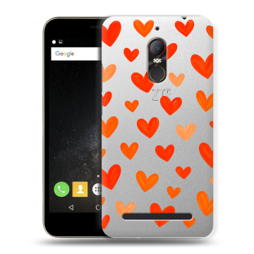 Силиконовый чехол на ZTE Nubia N1 Lite с принтом Сердечки