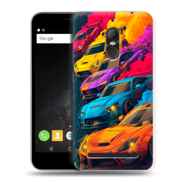 Силиконовый чехол на ZTE Nubia N1 Lite с принтом Тачки