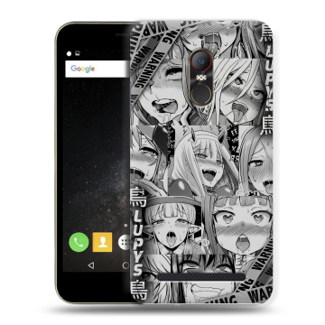 Силиконовый чехол на ZTE Nubia N1 Lite с принтом Ahegao Ахегао Аниме