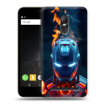 Силиконовый чехол на ZTE Nubia N1 Lite с принтом IronMan Железный человек