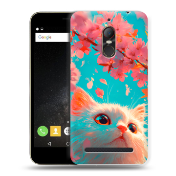 Силиконовый чехол на ZTE Nubia N1 Lite с принтом Красивый кот