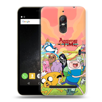 Силиконовый чехол на ZTE Nubia N1 Lite с принтом Adventure time Время приключений