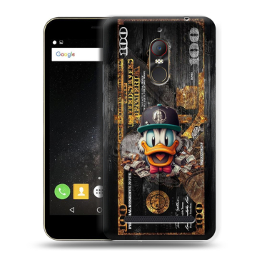 Силиконовый чехол на ZTE Nubia N1 Lite с принтом Дональд Дак Доллар