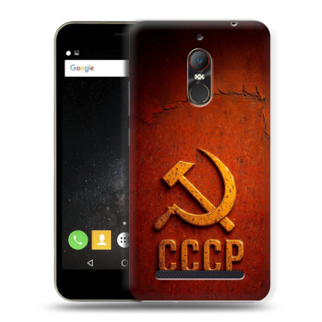 Силиконовый чехол на ZTE Nubia N1 Lite с принтом Флаг Герб СССР