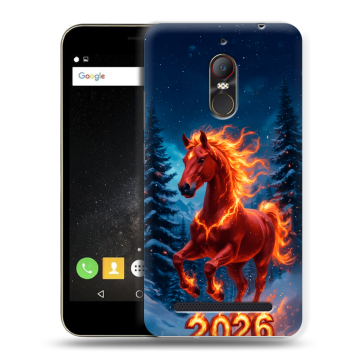 Силиконовый чехол на ZTE Nubia N1 Lite с принтом Новый год коня