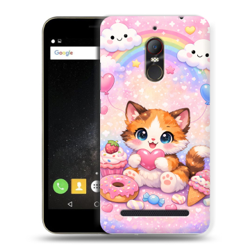 Силиконовый чехол на ZTE Nubia N1 Lite с принтом для девочек