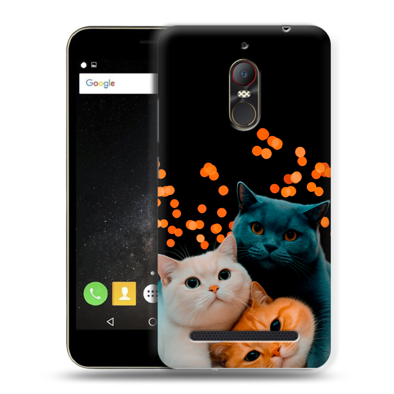 Силиконовый чехол на ZTE Nubia N1 Lite с принтом Кошки Силиконовый чехол на ZTE Nubia N1 Lite с принтом Кошки