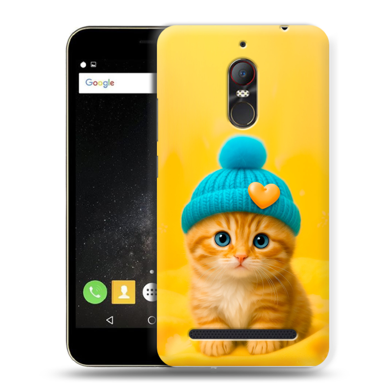 Силиконовый чехол на ZTE Nubia N1 Lite с принтом Котенок в шапке Силиконовый чехол на ZTE Nubia N1 Lite с принтом Котенок в шапке