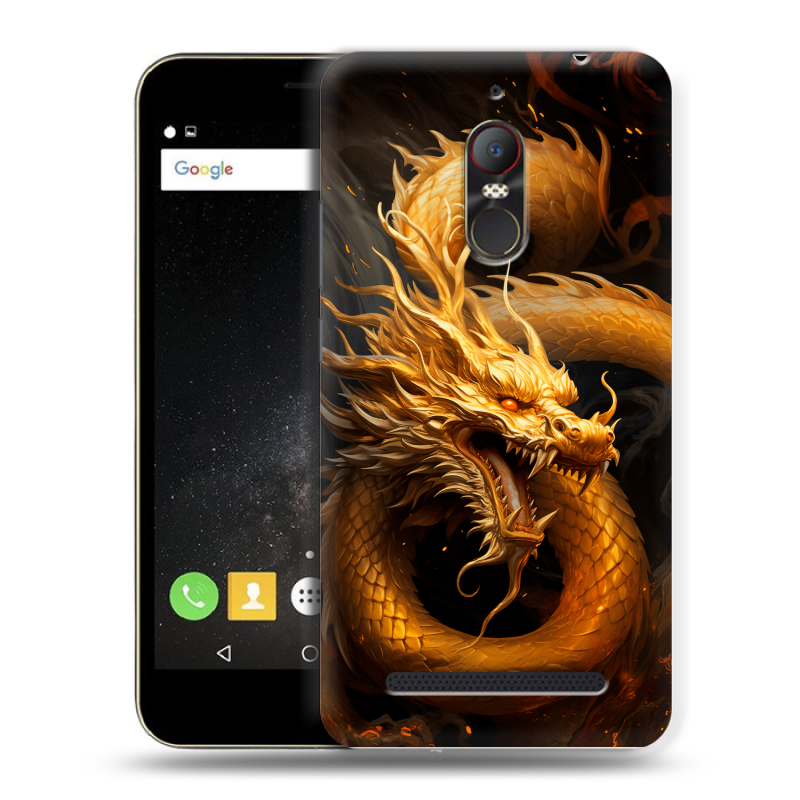 Силиконовый чехол на ZTE Nubia N1 Lite с принтом Золотой дракон Силиконовый чехол на ZTE Nubia N1 Lite с принтом Золотой дракон