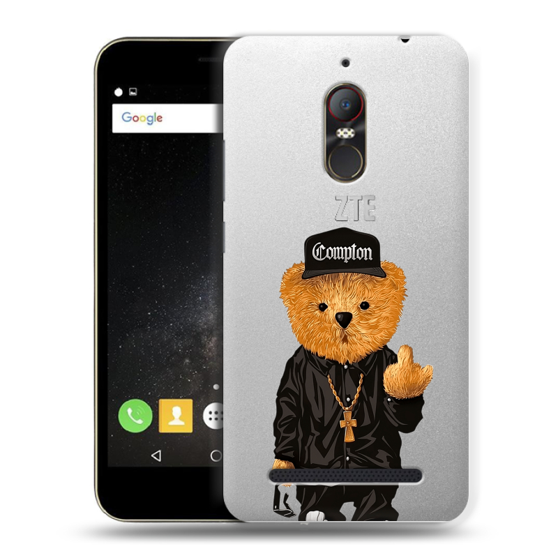 Силиконовый чехол на ZTE Nubia N1 Lite с принтом Мишка Силиконовый чехол на ZTE Nubia N1 Lite с принтом Мишка