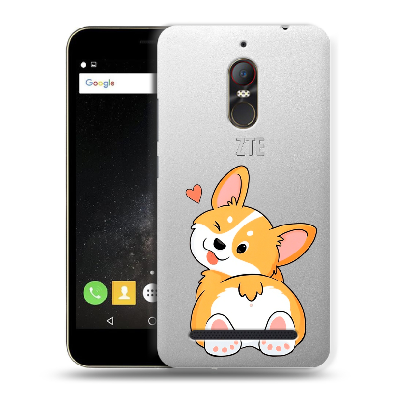 Силиконовый чехол на ZTE Nubia N1 Lite с принтом Корги Силиконовый чехол на ZTE Nubia N1 Lite с принтом Корги