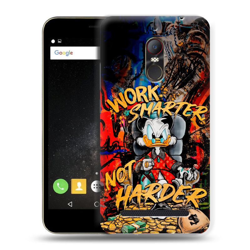 Силиконовый чехол на ZTE Nubia N1 Lite с принтом Дональд Дак Деньги Силиконовый чехол на ZTE Nubia N1 Lite с принтом Дональд Дак Деньги