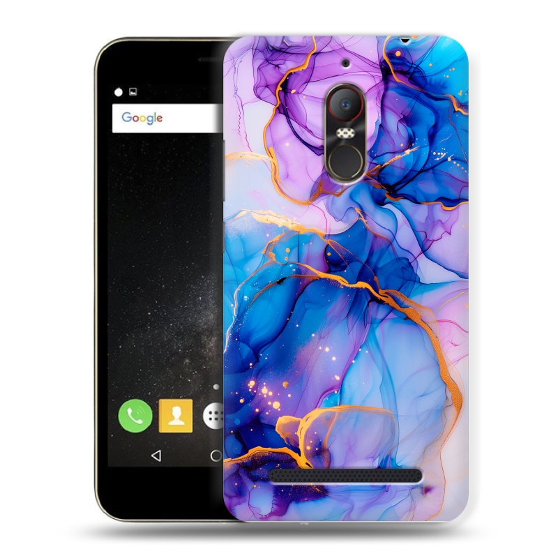 Силиконовый чехол на ZTE Nubia N1 Lite с принтом синий мрамор Силиконовый чехол на ZTE Nubia N1 Lite с принтом синий мрамор