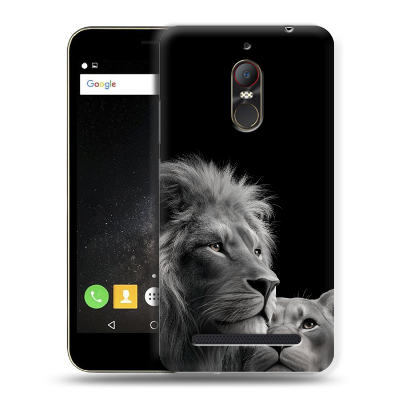 Силиконовый чехол на ZTE Nubia N1 Lite с принтом Лев кошки Силиконовый чехол на ZTE Nubia N1 Lite с принтом Лев кошки