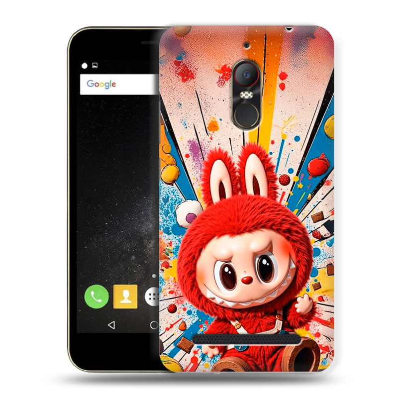 Силиконовый чехол на ZTE Nubia N1 Lite с принтом Labubu Лабубу Силиконовый чехол на ZTE Nubia N1 Lite с принтом Labubu Лабубу