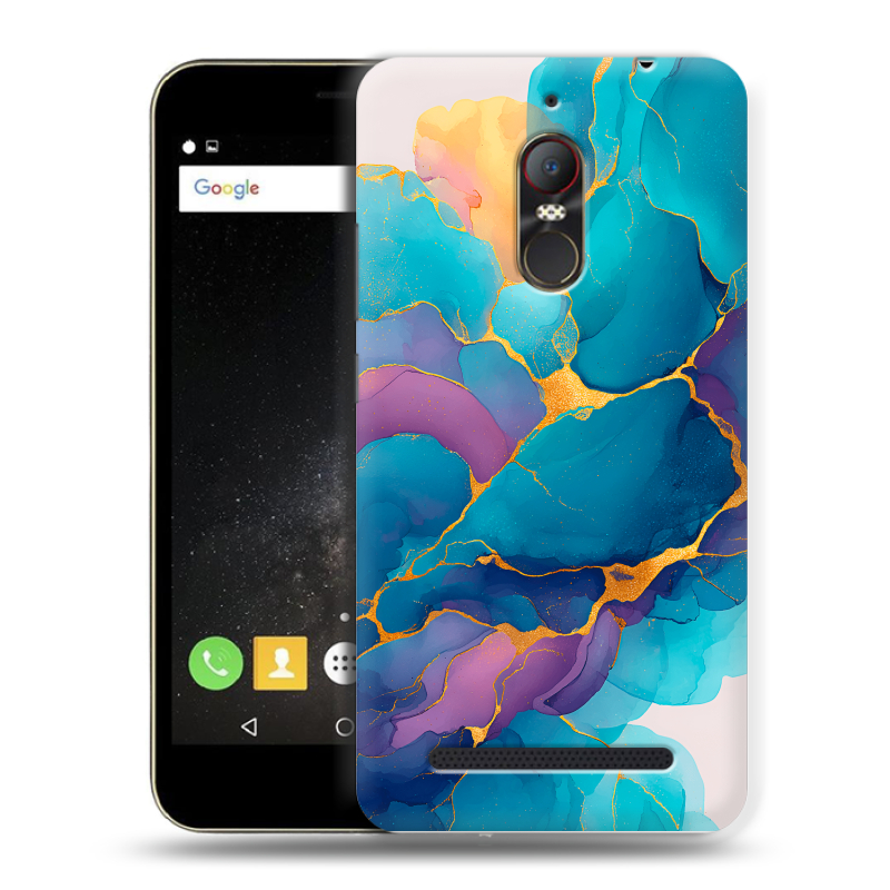 Силиконовый чехол на ZTE Nubia N1 Lite с принтом Мрамор блестки Силиконовый чехол на ZTE Nubia N1 Lite с принтом Мрамор блестки