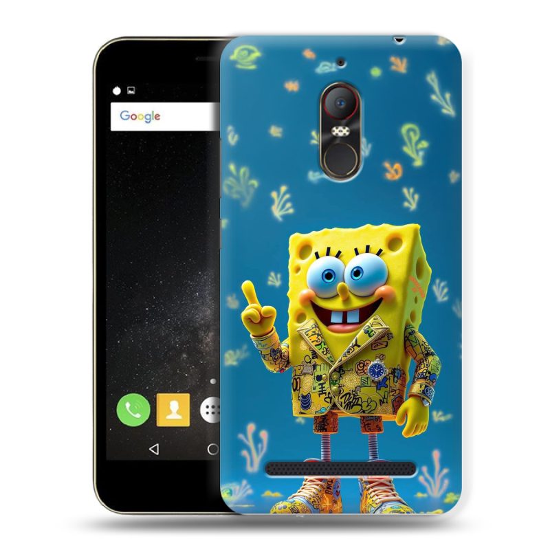 Силиконовый чехол на ZTE Nubia N1 Lite с принтом Спанч боб Спанчбоб Силиконовый чехол на ZTE Nubia N1 Lite с принтом Спанч боб Спанчбоб