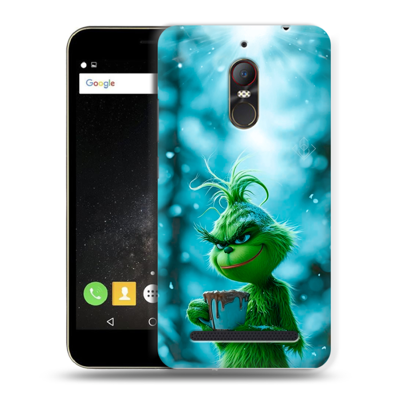 Силиконовый чехол на ZTE Nubia N1 Lite с принтом Новый год гринч Силиконовый чехол на ZTE Nubia N1 Lite с принтом Новый год гринч