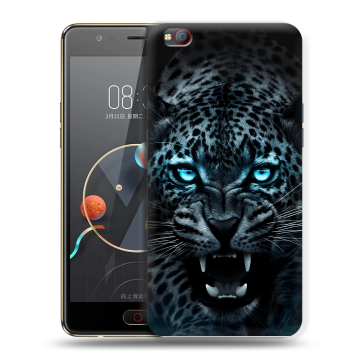 Пластиковый чехол на ZTE Nubia M2 Lite с принтом Темный леопард