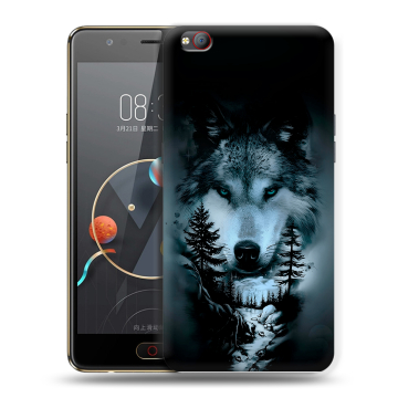 Пластиковый чехол на ZTE Nubia M2 Lite с принтом Лесной волк