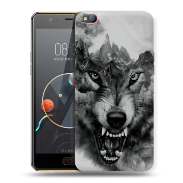 Пластиковый чехол на ZTE Nubia M2 Lite с принтом Волк Пластиковый чехол на ZTE Nubia M2 Lite с принтом Волк