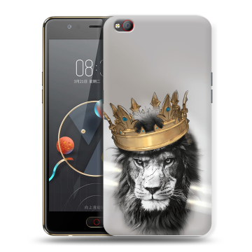 Пластиковый чехол на ZTE Nubia M2 Lite с принтом Лев с короной