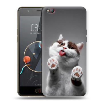 Пластиковый чехол на ZTE Nubia M2 Lite с принтом Коты Пластиковый чехол на ZTE Nubia M2 Lite с принтом Коты