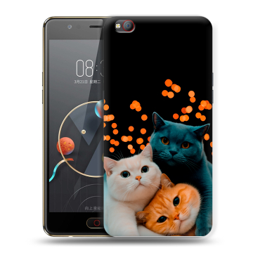 Пластиковый чехол на ZTE Nubia M2 Lite с принтом Кошки