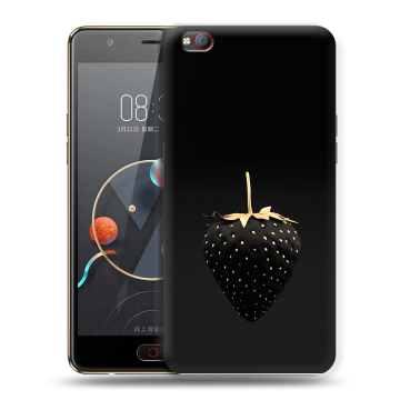 Пластиковый чехол на ZTE Nubia M2 Lite с принтом Черная клубника