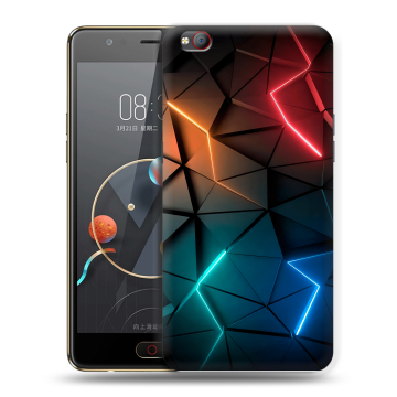 Пластиковый чехол на ZTE Nubia M2 Lite с принтом Абстракция неон Пластиковый чехол на ZTE Nubia M2 Lite с принтом Абстракция неон