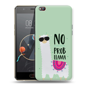 Пластиковый чехол на ZTE Nubia M2 Lite с принтом Лама