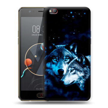 Пластиковый чехол на ZTE Nubia M2 Lite с принтом Волки