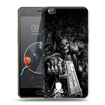 Пластиковый чехол на ZTE Nubia M2 Lite с принтом Скелет