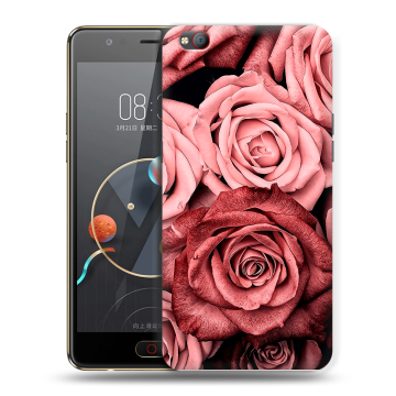 Пластиковый чехол на ZTE Nubia M2 Lite с принтом Цветы розы