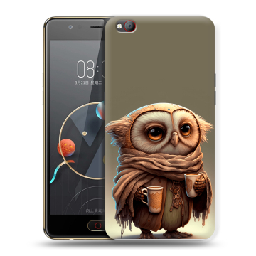Пластиковый чехол на ZTE Nubia M2 Lite с принтом Сова Пластиковый чехол на ZTE Nubia M2 Lite с принтом Сова