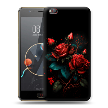 Пластиковый чехол на ZTE Nubia M2 Lite с принтом Розы красные