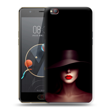 Пластиковый чехол на ZTE Nubia M2 Lite с принтом Девушка в шляпе Пластиковый чехол на ZTE Nubia M2 Lite с принтом Девушка в шляпе
