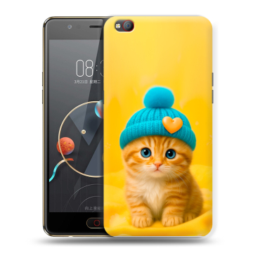 Пластиковый чехол на ZTE Nubia M2 Lite с принтом Котенок в шапке Пластиковый чехол на ZTE Nubia M2 Lite с принтом Котенок в шапке