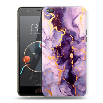 Пластиковый чехол на ZTE Nubia M2 Lite с принтом Мрамор