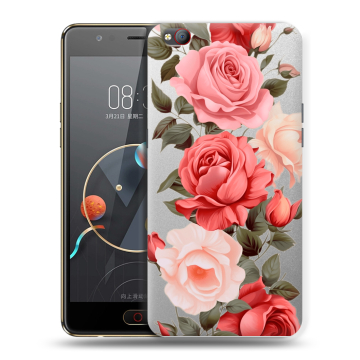 Пластиковый чехол на ZTE Nubia M2 Lite с принтом Розы Пластиковый чехол на ZTE Nubia M2 Lite с принтом Розы