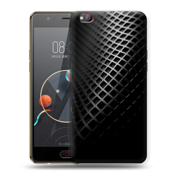 Пластиковый чехол на ZTE Nubia M2 Lite с принтом Текстура металла