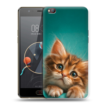 Пластиковый чехол на ZTE Nubia M2 Lite с принтом котенок