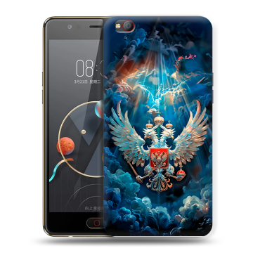 Пластиковый чехол на ZTE Nubia M2 Lite с принтом Герб флаг России Пластиковый чехол на ZTE Nubia M2 Lite с принтом Герб флаг России